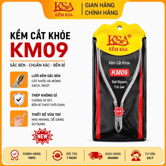 KỀM CẮT KHÓE KSA K09K 2 MANG VUÔNG 2 CHỐNG